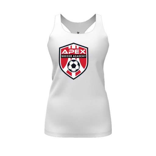 [CUS-DFW-RCBK-PER-WHT-FYS-LOGO1] Racerback Tank Top (Female Youth S, White, Logo 1)