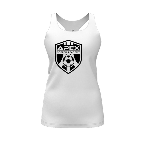 [CUS-DFW-RCBK-PER-WHT-FYS-LOGO2] Racerback Tank Top (Female Youth S, White, Logo 2)