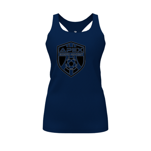 [FT0TRBNV-FYS-LOGO2] Decker Racerback Tank Top (Female Youth S, Navy, Logo 2)