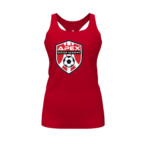 [CUS-DFW-RCBK-PER-RED-FYS-LOGO1] Racerback Tank Top (Female Youth S, Red, Logo 1)
