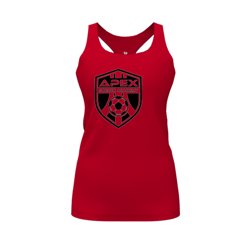 [CUS-DFW-RCBK-PER-RED-FYS-LOGO2] Racerback Tank Top (Female Youth S, Red, Logo 2)