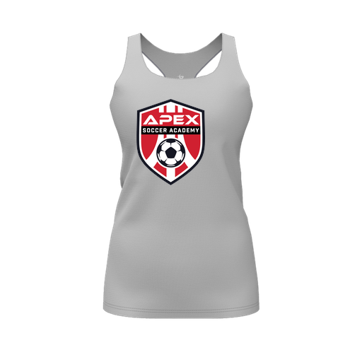 [CUS-DFW-RCBK-PER-GRY-FYS-LOGO1] Racerback Tank Top (Female Youth S, Gray, Logo 1)