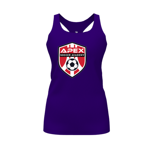 [CUS-DFW-RCBK-PER-PUR-FYS-LOGO1] Racerback Tank Top (Female Youth S, Purple, Logo 1)