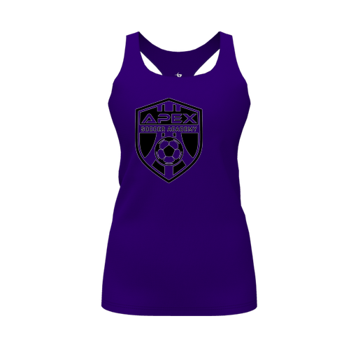 [CUS-DFW-RCBK-PER-PUR-FYS-LOGO2] Racerback Tank Top (Female Youth S, Purple, Logo 2)