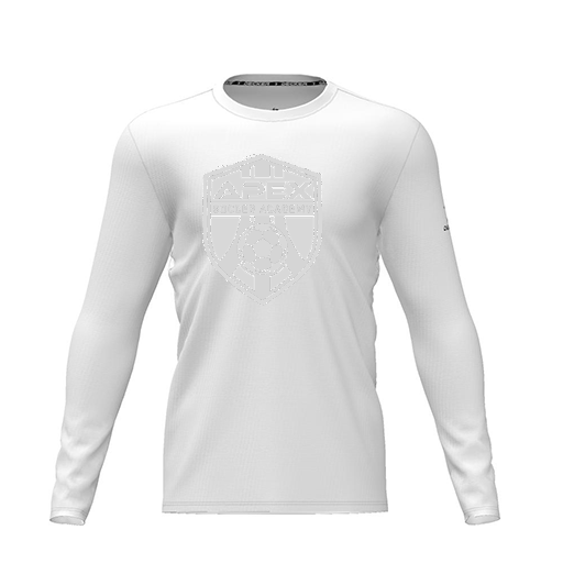[CUS-DRIF-TEES-PER-CNK-LSL-WHT-YXS-LOGO1] Dri Fit Performance T-Shirt (Youth XS, White, Logo 1, Long Sleeve)