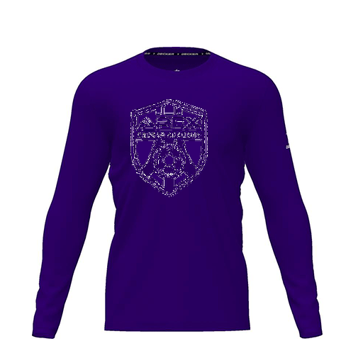 [CUS-DRIF-TEES-PER-CNK-LSL-PUR-YXS-LOGO2] Dri Fit Performance T-Shirt (Youth XS, Purple, Logo 2, Long Sleeve)
