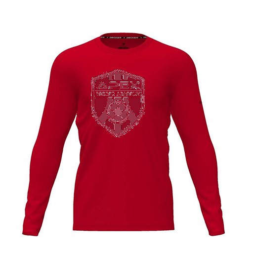 [FTLCDFRD-YXS-LOGO1] Dri Fit Performance T-Shirt (Youth XS, Red, Logo 1, Long Sleeve)