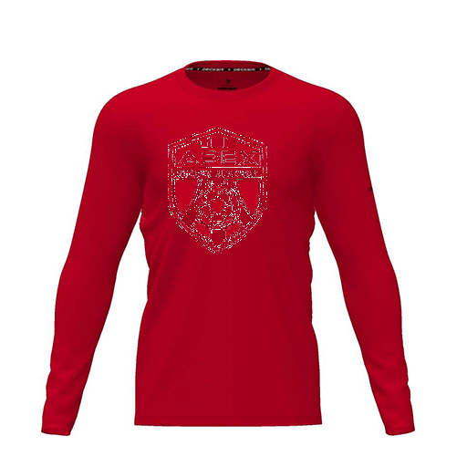 [CUS-DRIF-TEES-PER-CNK-LSL-RED-YXS-LOGO2] Dri Fit Performance T-Shirt (Youth XS, Red, Logo 2, Long Sleeve)