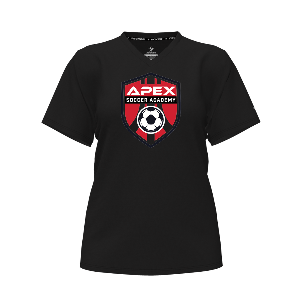 [CUS-DFW-TEES-PER-CNK-LSL-BLK-FYXS-LOGO1] Decker Performance T-Shirt (Crew Neck, Long Sleeve, Black, Female Youth XS, Logo 1)