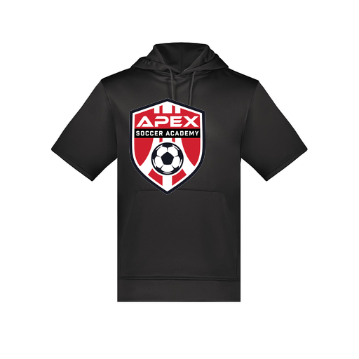 [6871.080.S-LOGO1] Men's Dri Fit Short Sleeve Hoodie (Adult S, Black, Logo 1)