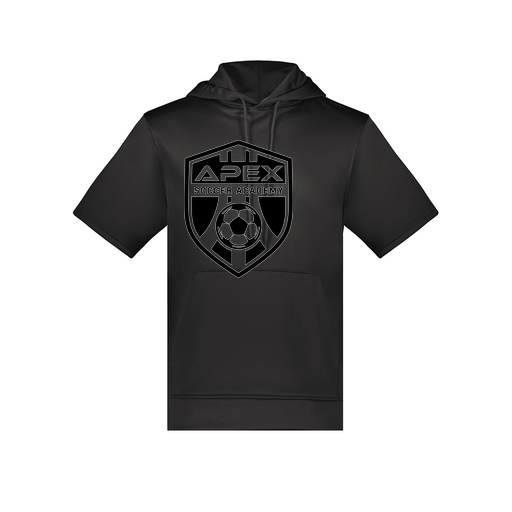 [6871.080.S-LOGO2] Men's Dri Fit Short Sleeve Hoodie (Adult S, Black, Logo 2)