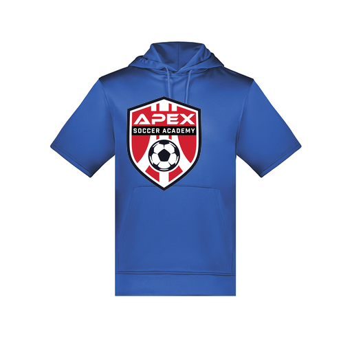 [6871.060.S-LOGO1] Men's Dri Fit Short Sleeve Hoodie (Adult S, Royal, Logo 1)
