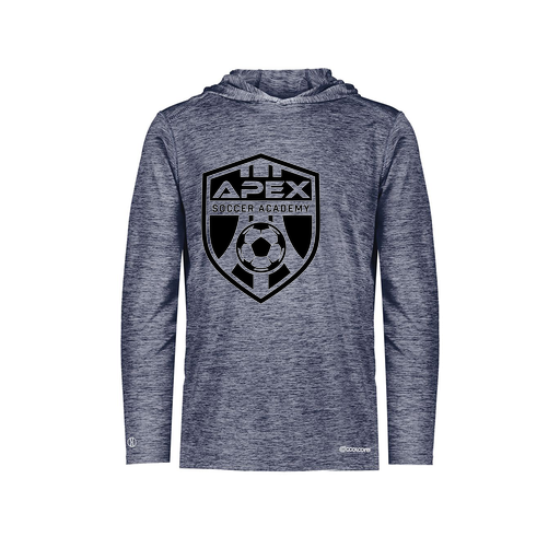 [FOLHCGNV-AS-LOGO2] Decker Men's Charge Hoodie (Adult S, Navy, Logo 2)