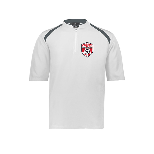 [229681-YS-WHT-LOGO1] Youth Dugout Short Sleeve Pullover (Youth S, White, Logo 1)