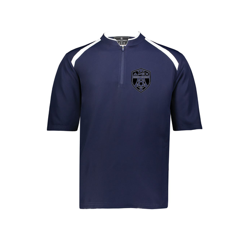 [229681-YS-NVY-LOGO2] Youth Dugout Short Sleeve Pullover (Youth S, Navy, Logo 2)