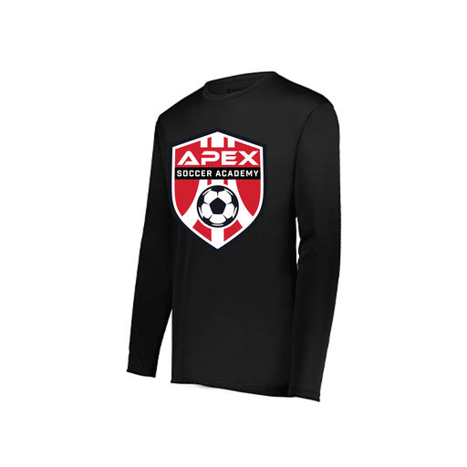 [222822.080.XS-LOGO1] Men's LS Smooth Sport Shirt (Adult XS, Black, Logo 1)