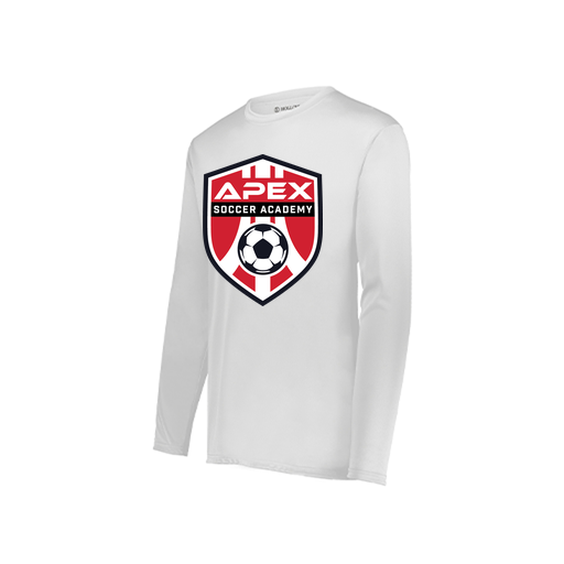 [222822.005.XS-LOGO1] Men's LS Smooth Sport Shirt (Adult XS, White, Logo 1)