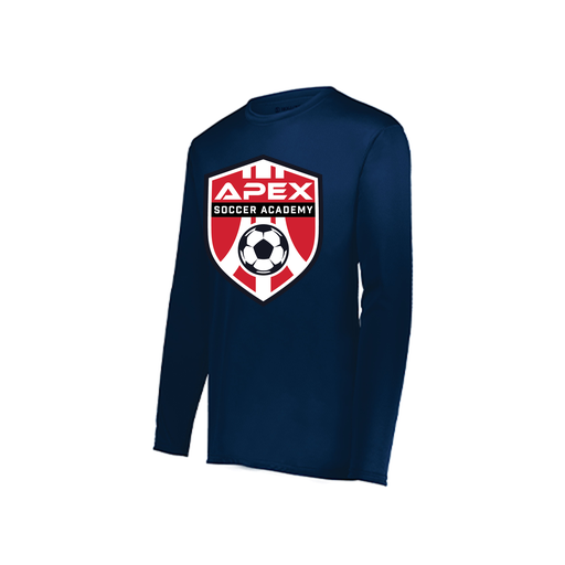 [222822.065.XS-LOGO1] Men's LS Smooth Sport Shirt (Adult XS, Navy, Logo 1)
