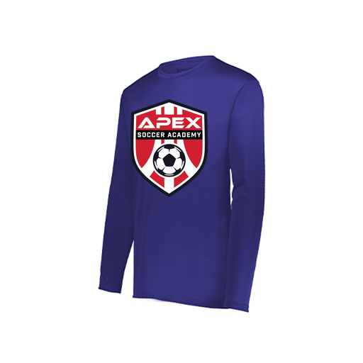 [222822.747.XS-LOGO1] Men's LS Smooth Sport Shirt (Adult XS, Purple, Logo 1)