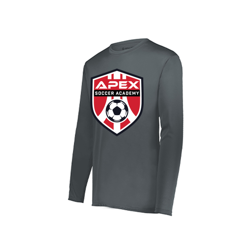 [222822.059.XS-LOGO1] Men's LS Smooth Sport Shirt (Adult XS, Gray, Logo 1)