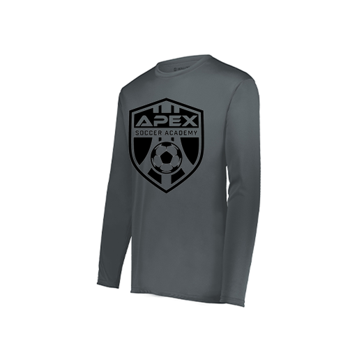 [222822.059.XS-LOGO2] Men's LS Smooth Sport Shirt (Adult XS, Gray, Logo 2)