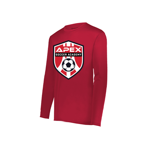 [222822.083.XS-LOGO1] Men's LS Smooth Sport Shirt (Adult XS, Red, Logo 1)