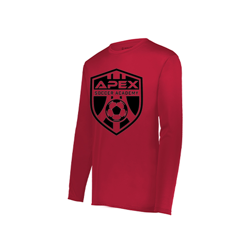 [222822.083.XS-LOGO2] Men's LS Smooth Sport Shirt (Adult XS, Red, Logo 2)