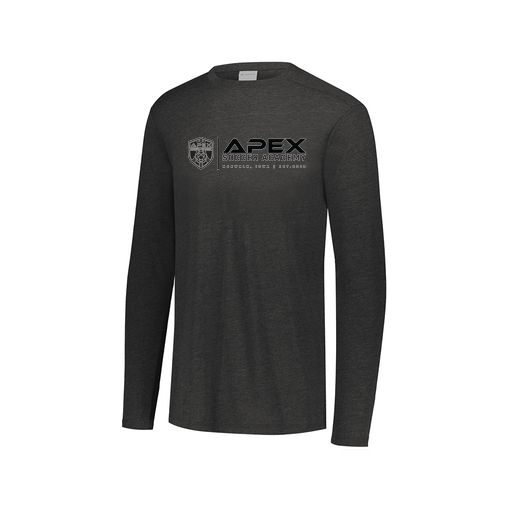 [FTLCUBBK-AXS-LOGO3] Decker Men's Tri-Blend T-Shirt - Long Sleeve (Adult XS, Black, Logo 3)