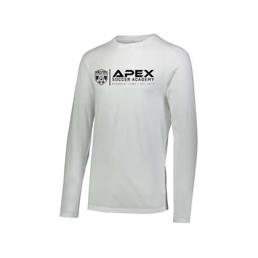 [FTLCUBWH-AXS-LOGO3] Decker Men's Tri-Blend T-Shirt - Long Sleeve (Adult XS, White, Logo 3)
