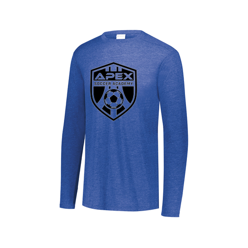 [FTLCUBRY-AXS-LOGO2] Decker Men's Tri-Blend T-Shirt - Long Sleeve (Adult XS, Royal, Logo 2)