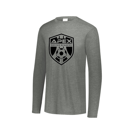 [FTLCUBGY-AXS-LOGO2] Decker Men's Tri-Blend T-Shirt - Long Sleeve (Adult XS, Gray, Logo 2)