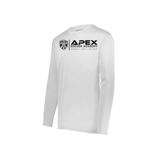 [222823.005.S-LOGO3] Youth LS Smooth Sport Shirt (Youth S, White, Logo 3)