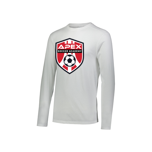 [3076.005.S-LOGO1] Youth LS Ultra-blend T-Shirt (Youth S, White, Logo 1)