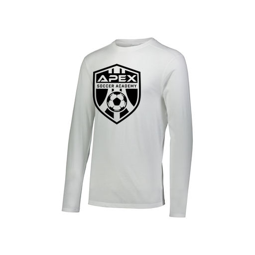 [3076.005.S-LOGO2] Youth LS Ultra-blend T-Shirt (Youth S, White, Logo 2)