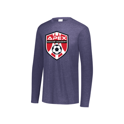 [3076.72N.S-LOGO1] Youth LS Ultra-blend T-Shirt (Youth S, Navy, Logo 1)