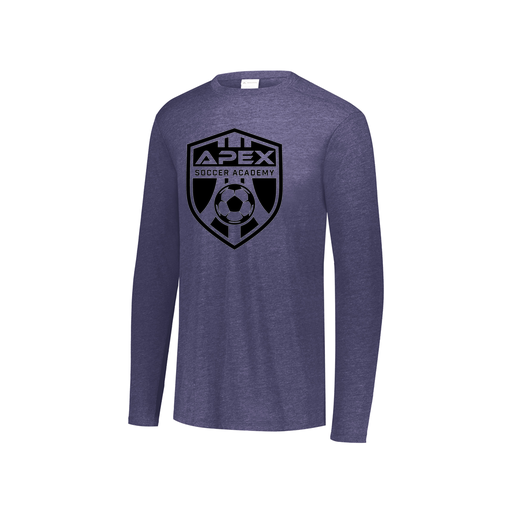 [FTLCUBNV-YS-LOGO2] Decker Youth Tri-Blend T-Shirt - Long Sleeve (Youth S, Navy, Logo 2)