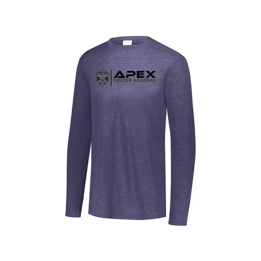 [FTLCUBNV-YS-LOGO3] Decker Youth Tri-Blend T-Shirt - Long Sleeve (Youth S, Navy, Logo 3)