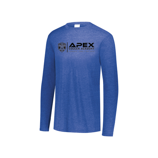 [FTLCUBRY-YS-LOGO3] Decker Youth Tri-Blend T-Shirt - Long Sleeve (Youth S, Royal, Logo 3)