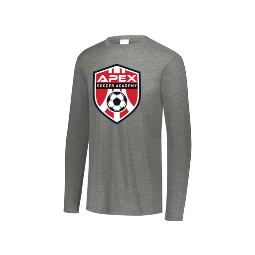 [FTLCUBGY-YS-LOGO1] Decker Youth Tri-Blend T-Shirt - Long Sleeve (Youth S, Gray, Logo 1)