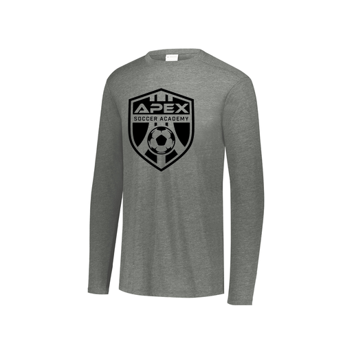 [FTLCUBGY-YS-LOGO2] Decker Youth Tri-Blend T-Shirt - Long Sleeve (Youth S, Gray, Logo 2)