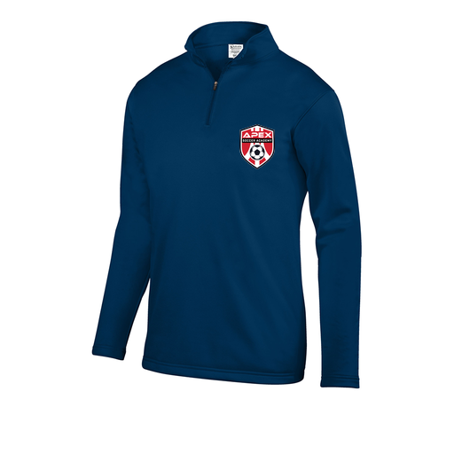 [FOLQFFNV-YS-LOGO1] Decker Youth FlexFleece 1/4 Zip (Youth S, Navy, Logo 1)