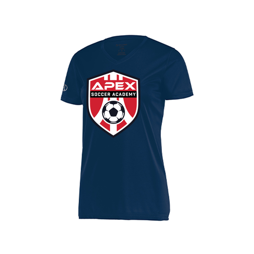 [222820.065.S-LOGO1] Ladies Movement Dri Fit Shirt (Female Adult S, Navy, Logo 1)