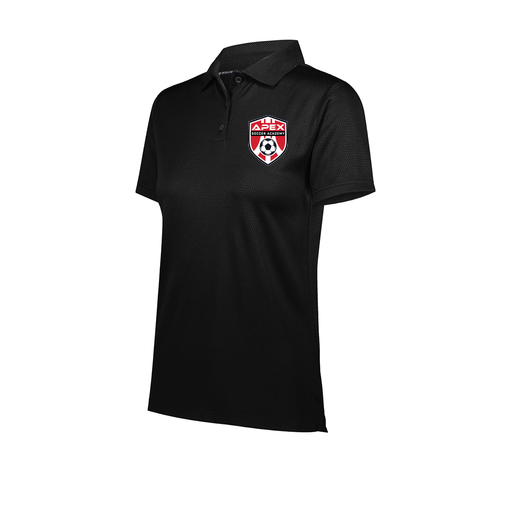 [222768.080.XS-LOGO1] Ladies Prism Polo (Female Adult XS, Black, Logo 1)