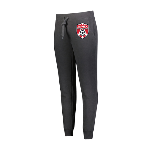 [229748.080.XS-LOGO1] Ladies 60/40 Fleece Jogger (Female Adult XS, Black, Logo 1)
