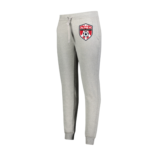 [229748.017.XS-LOGO1] Ladies 60/40 Fleece Jogger (Female Adult XS, Silver, Logo 1)