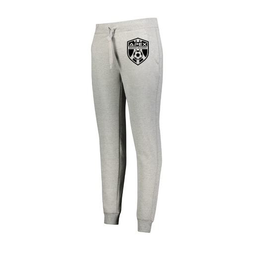 [229748.017.XS-LOGO2] Ladies 60/40 Fleece Jogger (Female Adult XS, Silver, Logo 2)