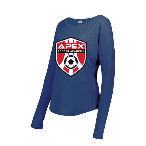 [FTLCUBRY-FAXS-LOGO1] Decker Women's Tri-Blend T-Shirt - Long Sleeve (Female Adult XS, Royal, Logo 1)