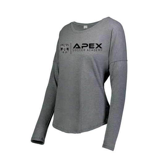[FTLCUBGY-FAXS-LOGO3] Decker Women's Tri-Blend T-Shirt - Long Sleeve (Female Adult XS, Gray, Logo 3)